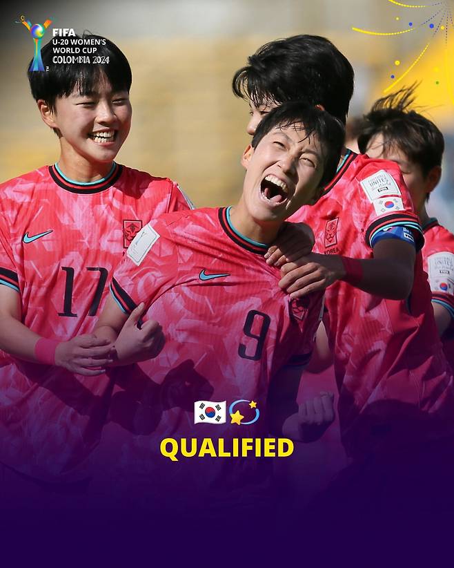 박윤정 감독이 이끄는 대한민국 U-20 여자대표팀이 2024 FIFA U-20 여자월드컵에서 독일을 제압하고 10년 만에 16강 진출에 성공했다. 사진=FIFA