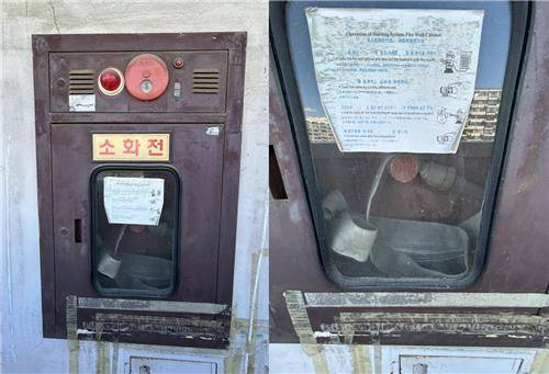 지난달 29일 송파구 아파트 옥내 소화전 호스가 꼬인 상태로 방치되어 있다. [촬영 김연수]