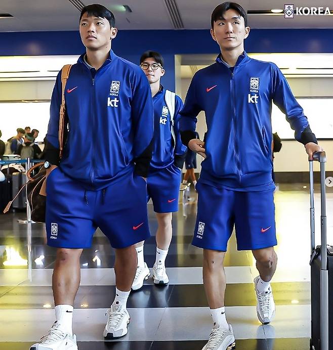 오만에 입국한 한국 축구 대표팀