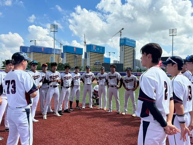 23세 이하 한국 야구대표팀이 9일  중국 사오싱에서 열린 제5회 세계야구선수권대회 오프닝 라운드 B조 4차전에서 베테수엘라에 패했다. (사진=대한야구소프트볼협회 제공) *재판매 및 DB 금지