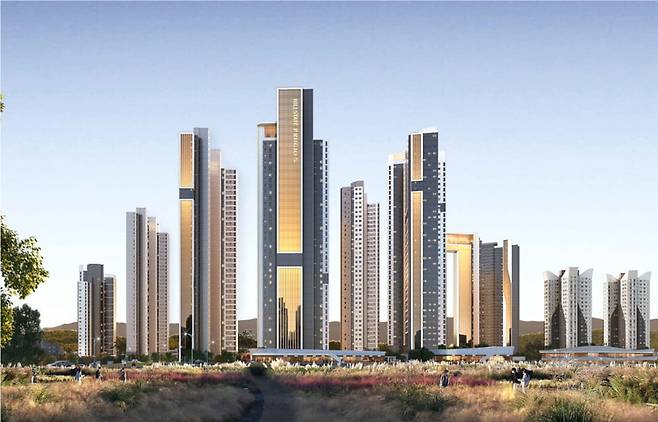 부산 괴정5구역 재개발 투시도. 사진=현대건설