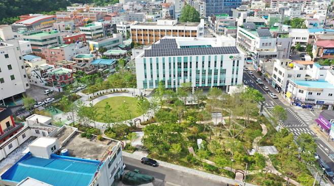 꿈트리센터 도시숲 전경. 포항시 제공