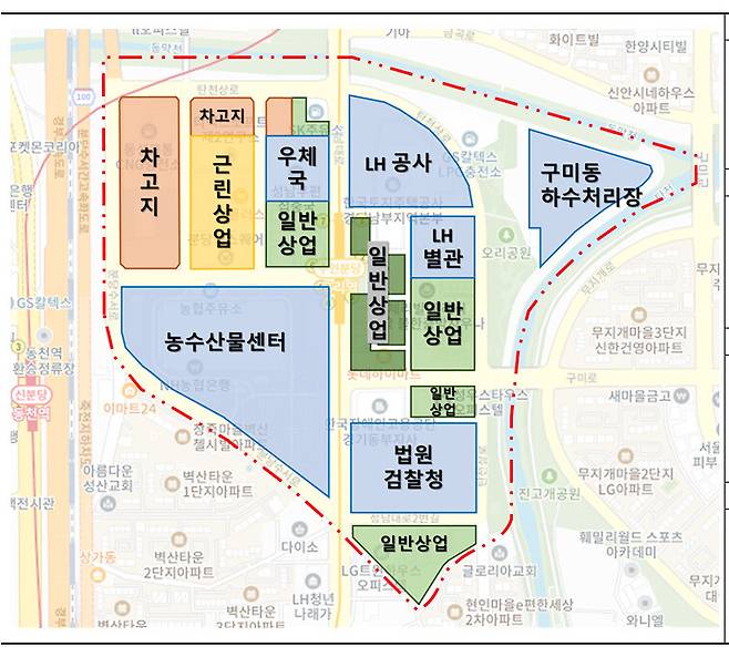 경기도 성남시 오리역 일대 복합개발 사업 대상지. 성남시 제공