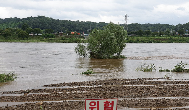 수위 상승한 임진강/사진=연합뉴스