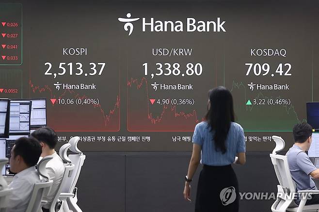 딜링룸 [연합뉴스 자료사진]