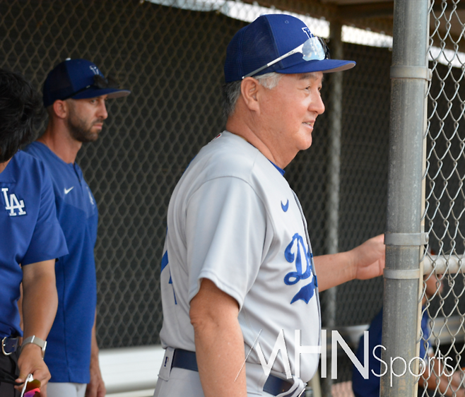(LA 다저스 마이너리그 초청강사 시절의 김경문 감독)