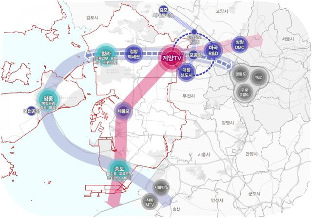 인천계양 및 부천대장 등 도시첨단산업단지 발전 체계 구상안. LH 인천본부 제공