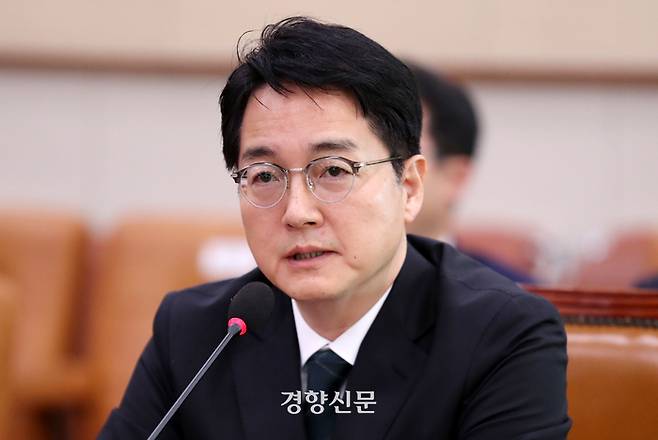 심우정 검찰총장 후보자가 지난 3일 국회 법제사법위원회에서 열린 인사청문회에서 답변하고 있다. 박민규 선임기자