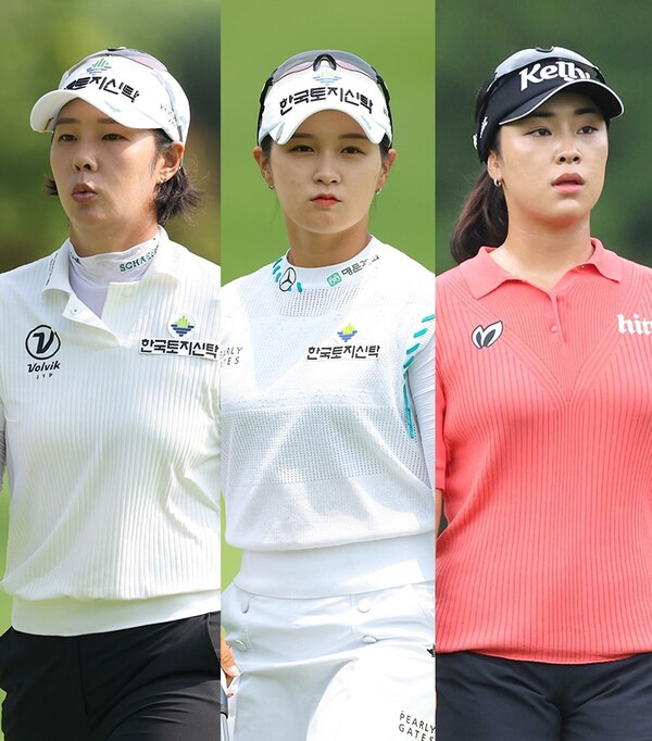 한국여자프로골프(KLPGA) 투어에서 크게 활약하는 박지영, 박현경, 윤이나 프로. 사진제공=KLPGA