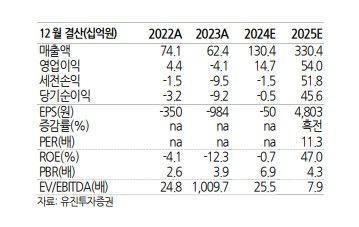 선익시스템 실적 전망(자료=유진투자증권) *재판매 및 DB 금지