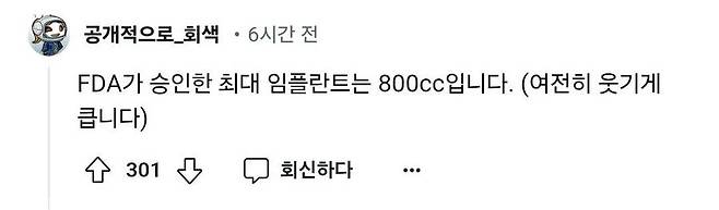 4000cc 가슴 보형물