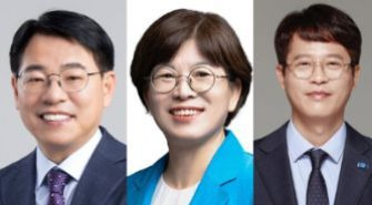 (왼쪽부터) 윤일현 국민의힘 후보, 김경지 더불어민주당 후보, 류제성 조국혁신당 후보