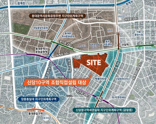 신당10구역 위치도 /사진제공=정비사업 정보몽땅