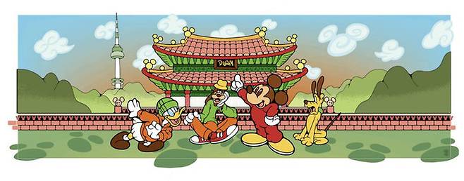 김세동 작가의 '신: 디즈니 인 서울(Scene: Disney in Seoul)'