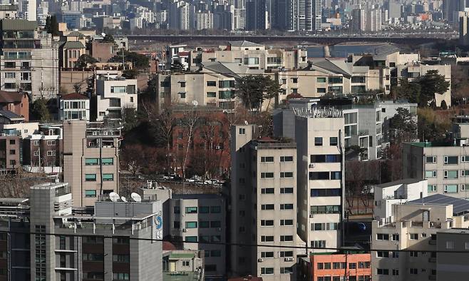 서울 용산구 한남동 주택단지의 모습. 뉴스1