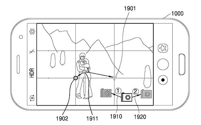 삼성전자가 이달 공개한 AI 기반 사진 구도 추천 기술./키프리스