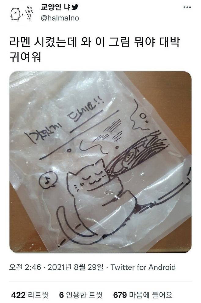 라멘을 시키면 고양이 그림을 주는 가게.jpg