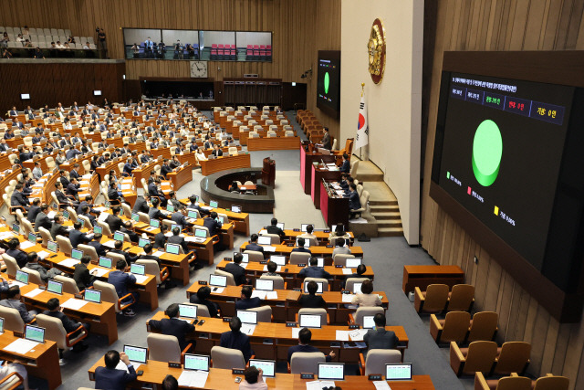 ▲ 지난 8월 28일 국회 본회의에서 전세사기특별법이 통과되고 있다. 연합뉴스