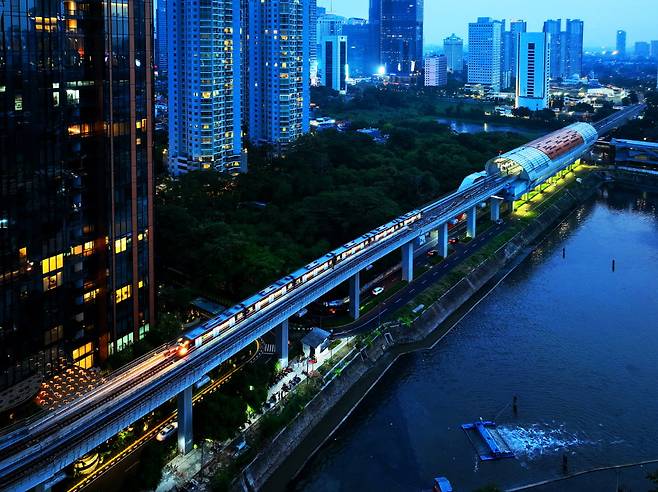 The Beauty of LRT from Above Dukuh Atas by Yamtono, COJ 2024
