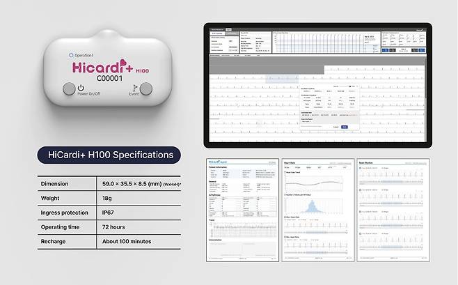 메쥬가 개발하고 동아에스티가 판매 중인 심전도 분석 의료기기 '하이카디플러스'./동아에스티