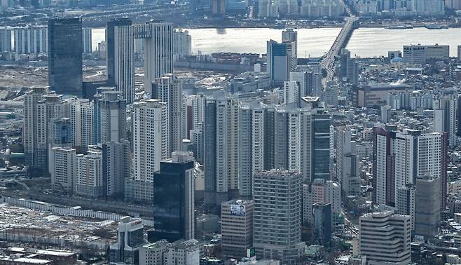 서울 용산구 아파트 및 업무단지 단지 모습. 임세준 기자