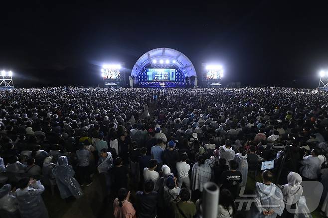 지난 28일 열린 '2024 달성 100대 피아노' 축제 현장 (대구 달성군 제공)