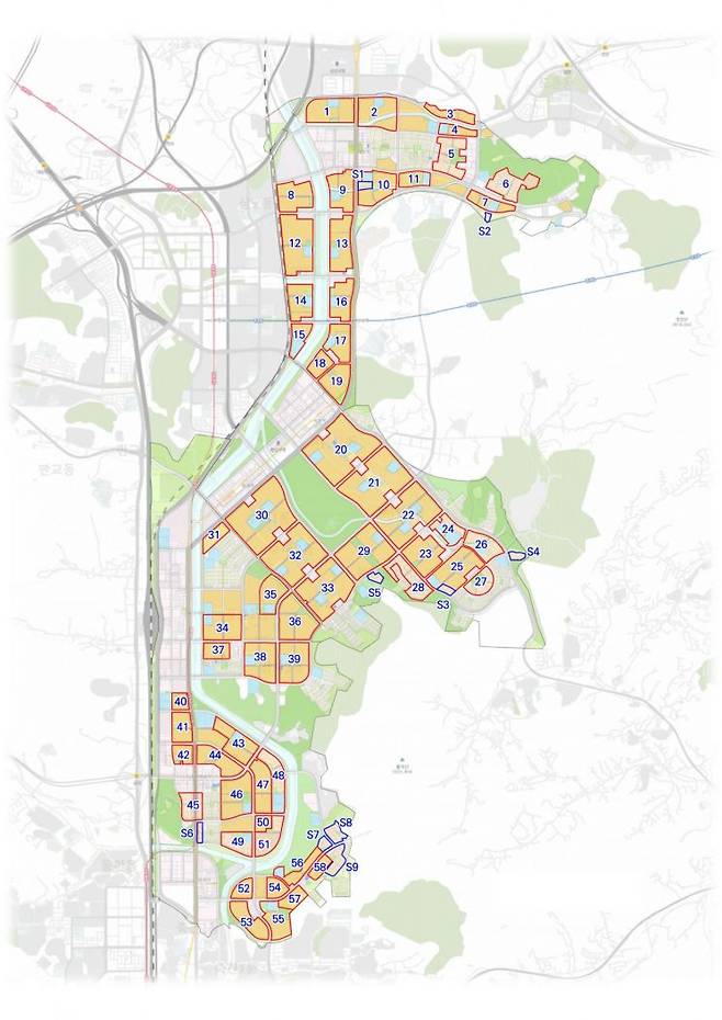경기 성남시 분당의 1기 신도시 선도지구 공모 대상 특별정비예정구역. [이미지제공=국토교통부]