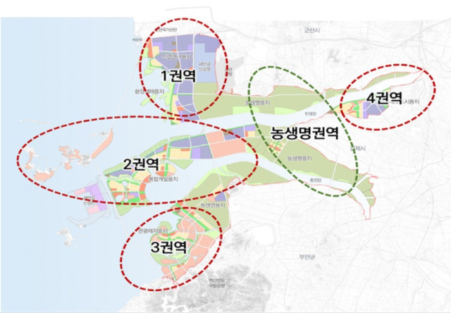 ▲권역별 구상도 ⓒ새만금개발청