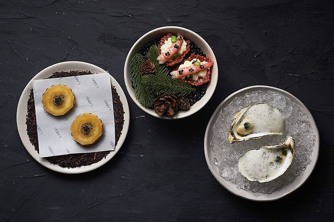 라브리의 파인다이닝 코스 메뉴 일부 [지준혁 라브리 대표 제공. 재판매 및 DB 금지]