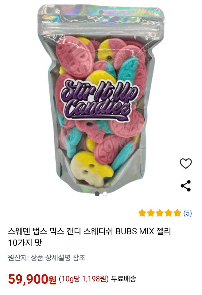 쿠팡에서 법스 스웨덴 캔디 제품이 5만원이 넘는 가격에 팔리고 있다. [쿠팡 캡쳐]