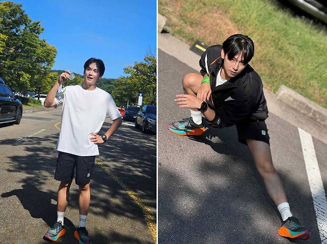 배우 임시완(35)이 28일 서울 마포구 상암동에서 열린 '그린리본 마라톤'에 참석해 10km를 완주했다./사진=임시완 인스타그램 캡처