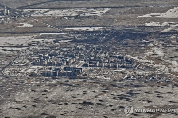 최근 러시아군이 점령한 우크라이나 도네츠크주의 부흘레다르 자료사진. AP연합뉴스