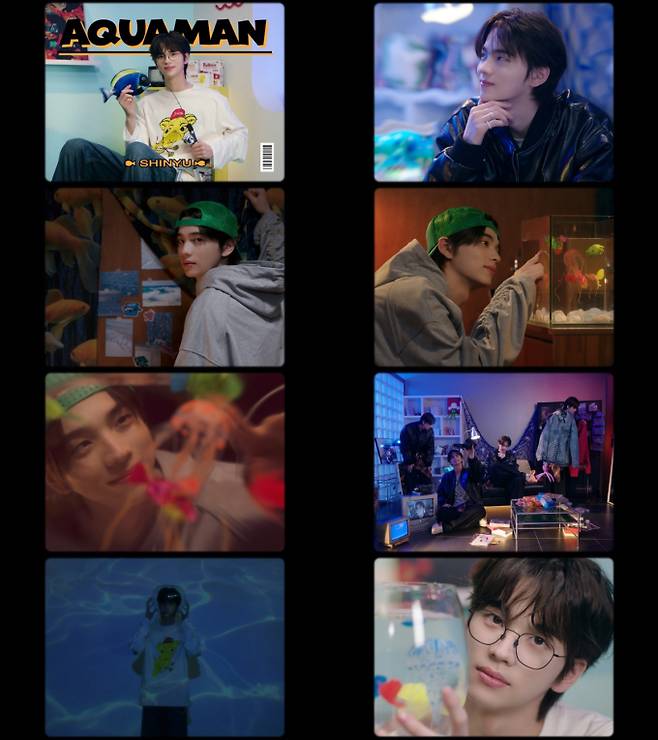 사진: TWS 신유 'Aqua Man' 커버 영상 갈무리 (제공: 플레디스)