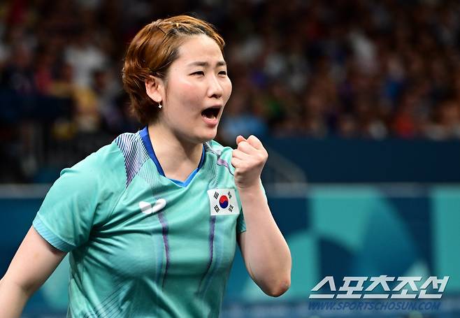 대한민국 여자 탁구 대표팀의 이은혜 정재근 기자 cjg@sportschosun.com/2024.8.6/