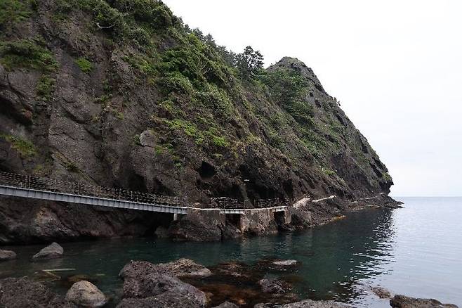 울릉도의 해안 산책로