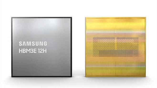 삼성전자 HBM3E 12H D램 제품 이미지