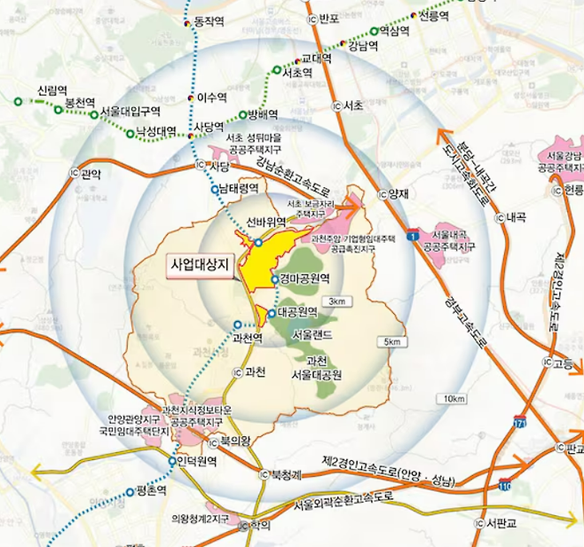 과천 공공주택지구 위치도 ⓒ 국토교통부