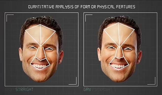 얼굴만 봐도 그 사람이 동성애자인지 알수 있을까? 이른바 '게이 얼굴(gay face)'가 따로 있어 구분이 가능하다는 이론이 제기됐다. 동성애자 남성들은 이성애자 남성들보다 코가 짧고 이마가 더 컸다. 왼쪽=이성애자, 오른쪽=게이 얼굴 특징[사진 출처= AsapSCIENCE/ 영국 데일리메일 보도]