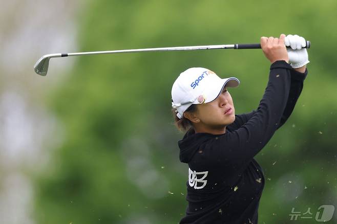 김세영이 12일(현지시각) 뉴저지주 클리프턴의 어퍼 몽클레어 컨트리클럽에서 12위로 마친 LPGA 투어 코그니전트 파운더스컵 마지막 날 8번 홀서 티샷을 하고 있다. 2024.05.13. ⓒ AFP=뉴스1 ⓒ News1 우동명 기자