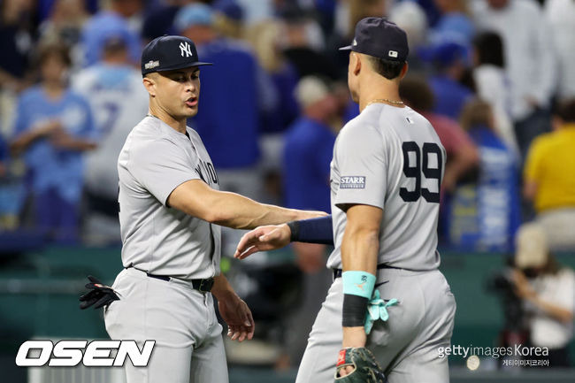 [사진] 뉴욕 양키스 지안카를로 스탠튼, 애런 저지. ⓒGettyimages(무단전재 및 재배포 금지)