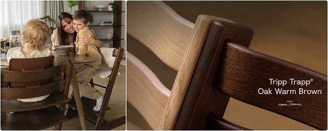 스토케(Stokke®) 프리미엄 아기의자 ‘트립트랩 오크 웜 브라운(Tripp Trapp® Oak Warm Brown)’