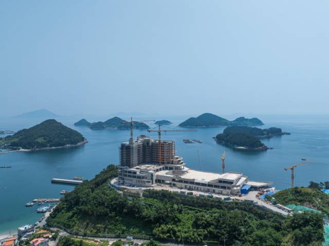 ▲쏠비치 남해 리조트 공사현장 전경. ⓒ남해궁