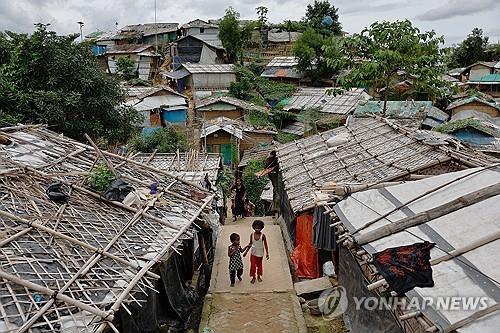 방글라데시 남부 콕스바자르의 로힝야족 난민 캠프 [로이터 연합뉴스 자료 사진. 재판매 및 DB 금지]