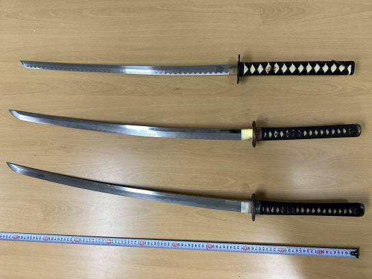 서울경찰청이 압수한 일본도(사진=서울경찰청)