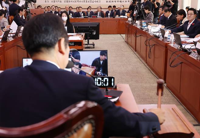 지난 7일 국회에서 법제사법위원회의 대법원 등에 대한 국정감사가 열리는 모습. [연합]