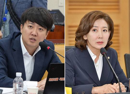 왼쪽부터 국민의힘 당대표직 상실 후 탈당해 개혁신당을 창당한 이준석 의원, 국민의힘 5선 중진인 나경원 의원. 두 인물은 지난 2021년 6월11일 국민의힘 전당대회 당대표 경선 후보 5명 중 선두를 다퉜던 경쟁자다. 이준석 국회의원 네이버 블로그·나경원 국회의원 페이스북 사진 갈무리