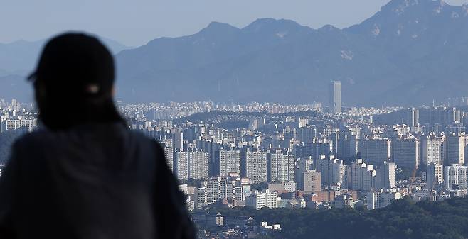 서울 중구 남산에서 바라본 아파트 단지의 모습. /뉴스1