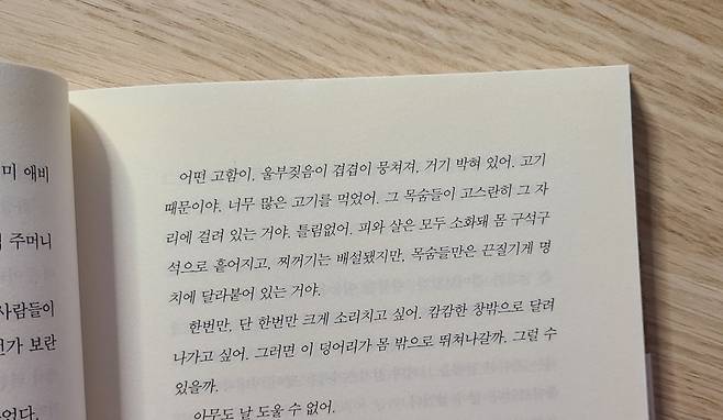 소설 ‘채식주의자’에는 등장인물 영혜의 독백이 이탤릭체로 서술된다.