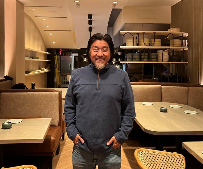Chef Edward Lee from the Netflix show "Culinary Class Wars" poses at his upcoming nonprofit Korean restaurant SHIA in Washington, D.C. on Oct. 11, 2024. /Kim Eun-joong