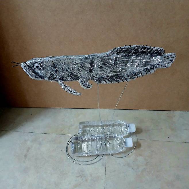 만들기) 은색 아로와나!